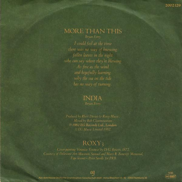 Roxy Music - More Than This (Disc Vinil) [2]