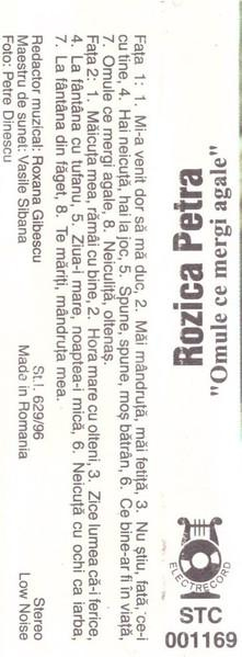 Rozica Petra - Omule Ce Mergi Agale (Caseta Audio) [2]