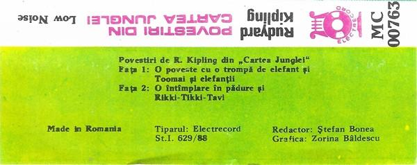 Rudyard Kipling - Povestiri Din „Cartea Junglei” (Caseta Audio) [2]