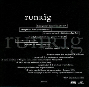 Runrig - The Greatest Flame (2CD Limited Edition Souvenir Pack) (CD) [2]