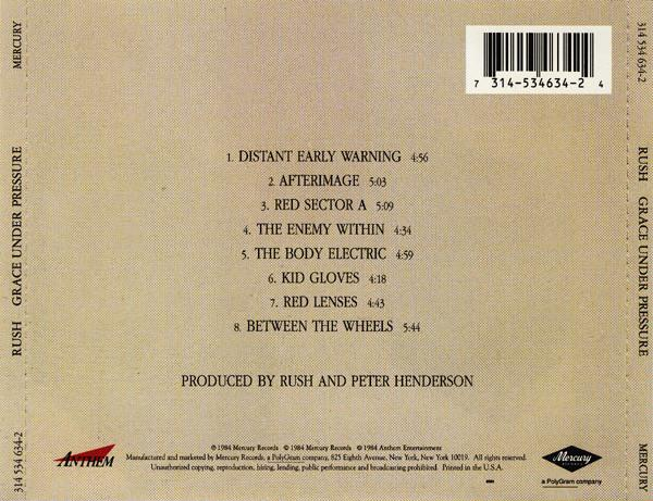 Rush - Grace Under Pressure, (CD) [2]