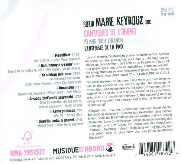 Sœur Marie Keyrouz - Cantiques De L'Orient = Hymns From Lebanon [2]