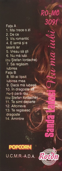 Sanda Ladoși - Nu Mă Iubi , (Casetă Audio) [2]