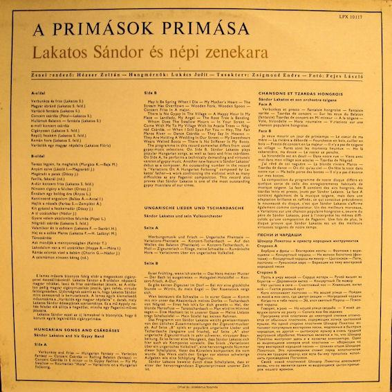 Sándor Lakatos - A Primások Primása (Disc Vinil) [2]