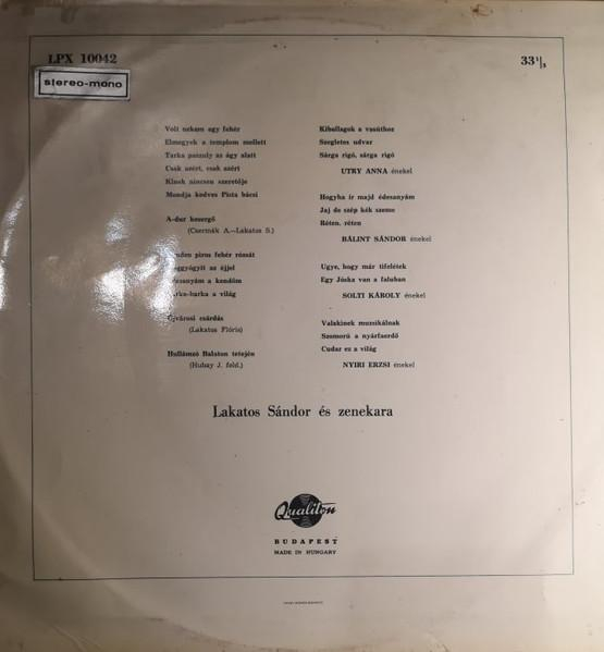 Sándor Lakatos And His Gipsy Band - Lakatos Sándor És Zenekara Játszik (Disc Vinil) [2]