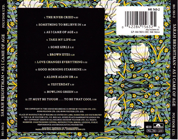 Sarah Brightman – As I Came Of Age (CD) [2]