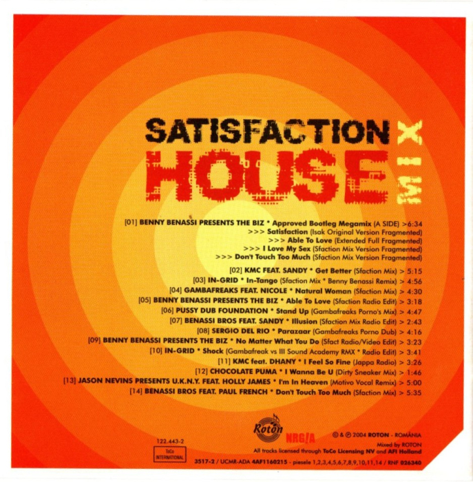 Satisfaction House Mix (CD) [2]