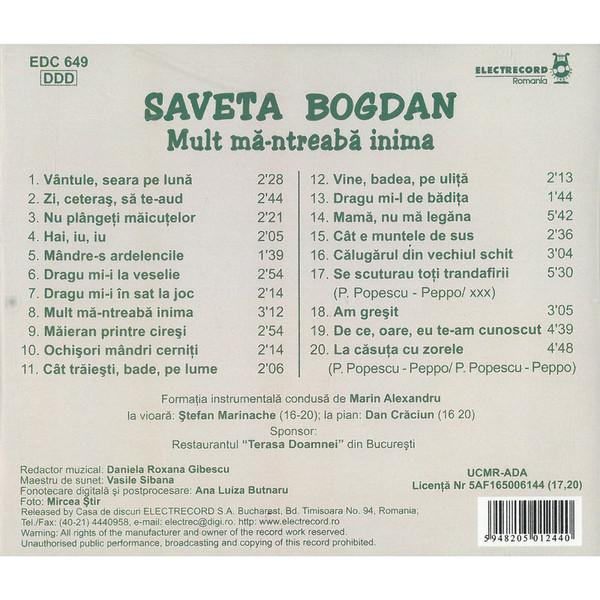 Saveta Bogdan - Mult Mă-ntreabă Inima [2]
