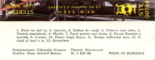 Savoy  - Fă-mă Doamne-o Lacrimă (Caseta Audio) [2]