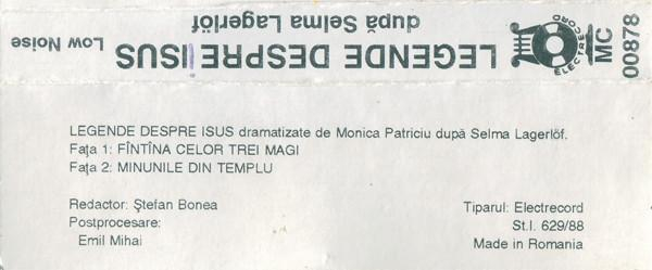 Selma Lagerlöf - Legende Despre Isus (Caseta Audio) [2]