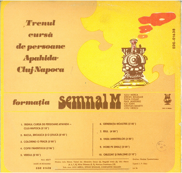 Semnal M - Trenul Cursă De Persoane Apahida - Cluj-Napoca, (Disc Vinil) [2]