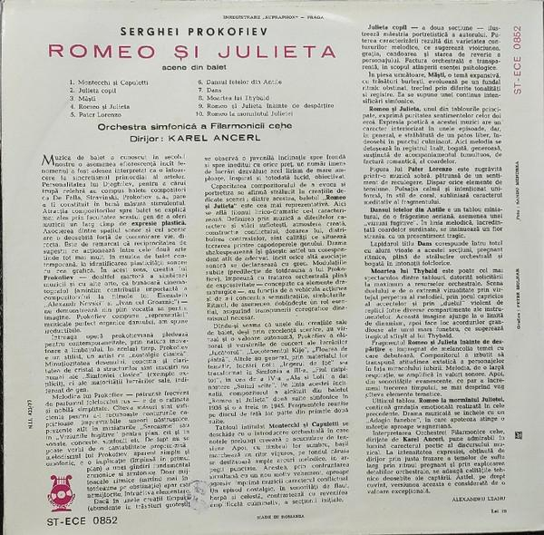 Sergei Prokofiev - Romeo Și Julieta - Scene Din Balet, (Disc Vinil) [2]