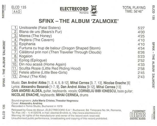 Sfinx - Zalmoxe , (CD) [2]