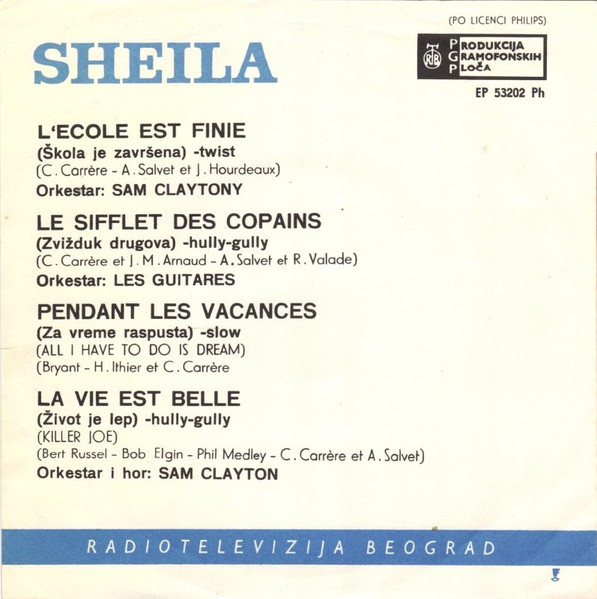 Sheila - L'école Est Finie (Disc Vinil 7 Inch) [2]