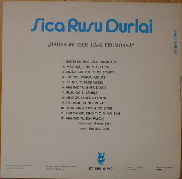 Sica Rusu Durlai - Badea-mi Zice Că-s Frumoasă [2]