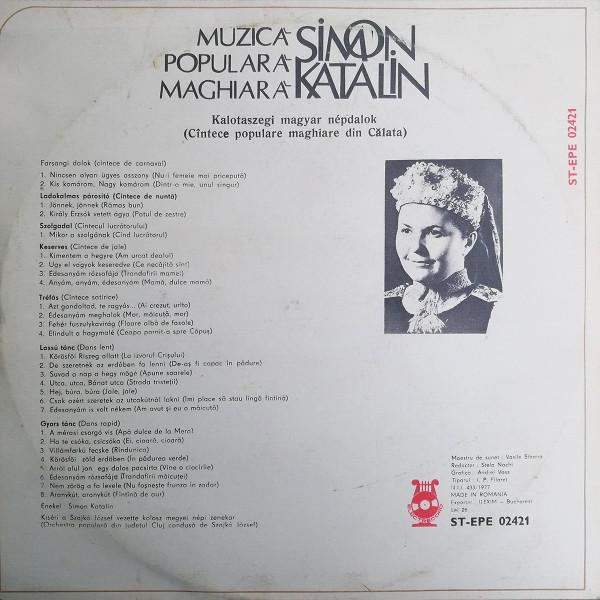 Simon Katalin - Muzică Populară Maghiară - Kalotaszegi Magyar Népdalok (Cîntece Populare Maghiare Din Călata) [2]