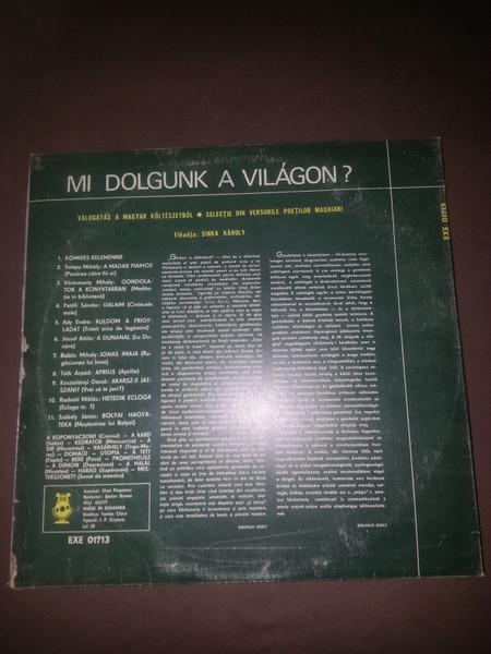 Sinka Károly - Mi Dolgunk A Világon ? (Válogatás A Magyar Költészetből = Selecție Din Versurile Poeților Maghiari) [2]