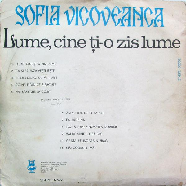 Sofia Vicoveanca - Lume, Cine Ți-o Zis Lume [2]