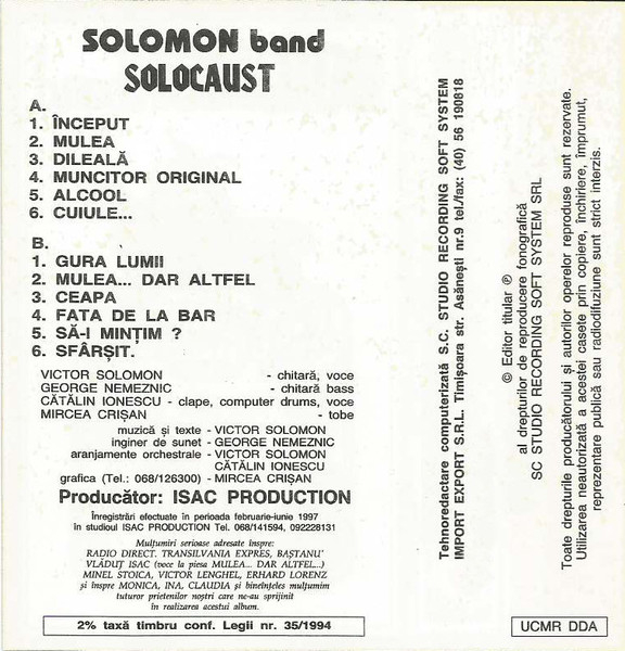 Solomon Band – Solocaust (CASETA) [2]