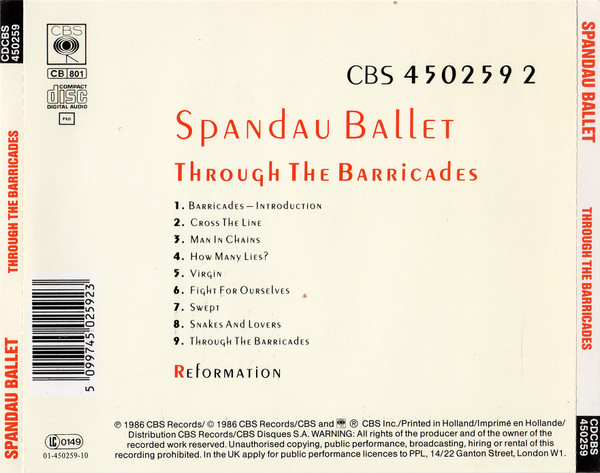 Spandau Ballet - Through The Barricades (CD) [2]