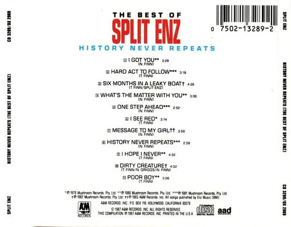 Split Enz - History Never Repeats (The Best Of Split Enz) [2]