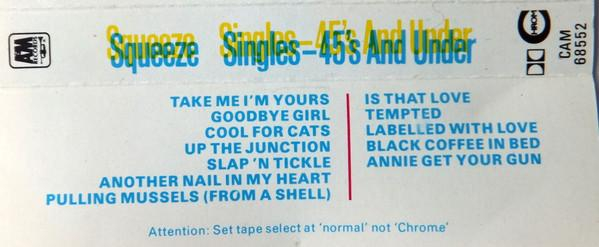 Squeeze  - Singles - 45's And Under (Caseta Audio) [2]