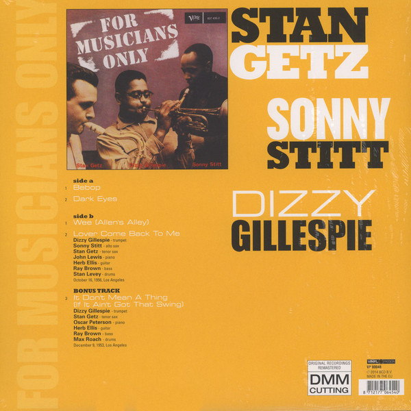 Stan Getz - For Musicians Only (Disc Vinil) [2]