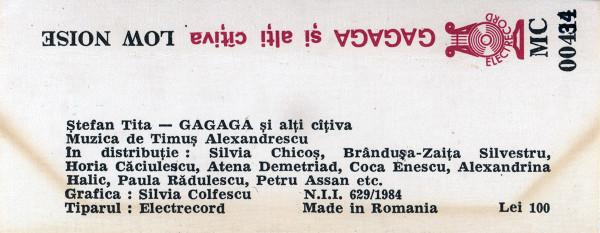Ștefan Tita - GaGaGa Și Alți Cîțiva, (Casetă Audio) [2]