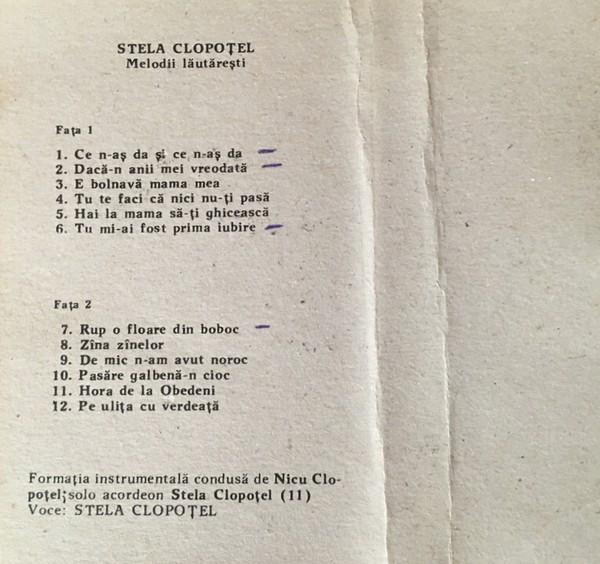 Stela Clopoțel - Melodii Lăutărești (Caseta Audio) [2]