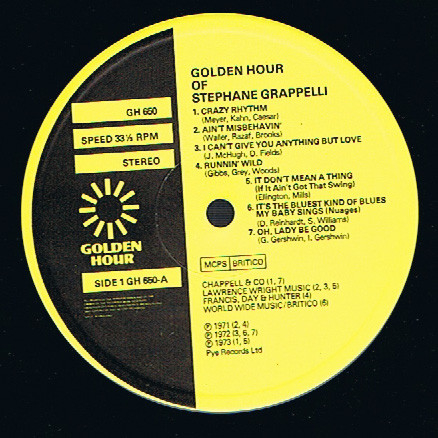 Stéphane Grappelli - Golden Hour Of Stephane Grappelli [2]