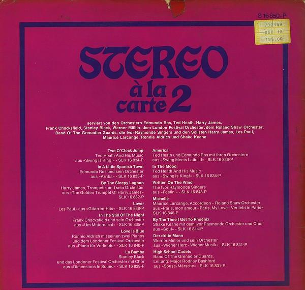 Stereo À La Carte 2 (Disc Vinil) [2]
