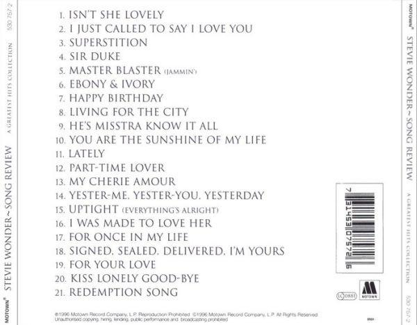 Stevie Wonder - Song Review - A Greatest Hits Collection (CD) [2]