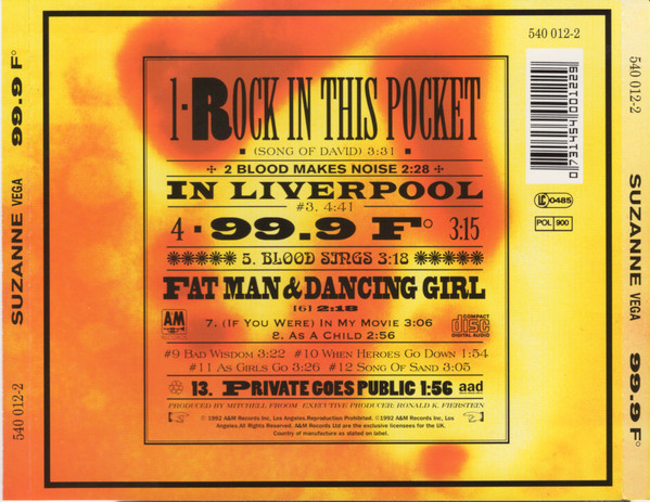 Suzanne Vega – 99.9 F° (CD) [2]