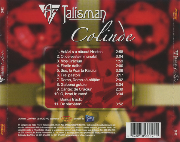 Talisman (16) – Colinde (CD) [2]