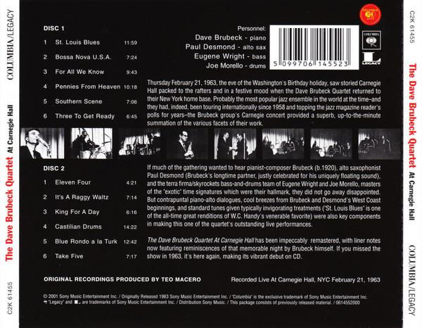 The Dave Brubeck Quartet - At Carnegie Hall [2]