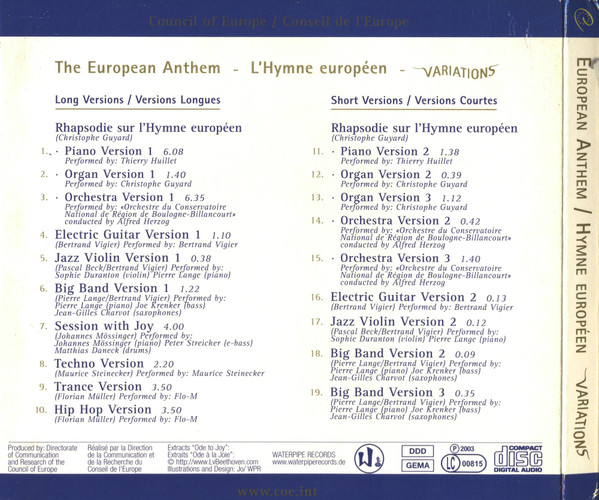 The European Anthem / L'Hymne Européen (CD) [2]