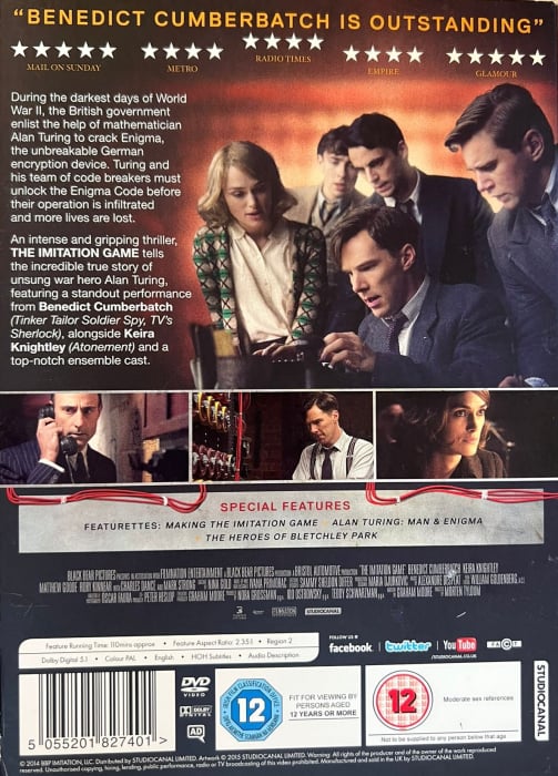 The Imitation Game / Jocul Codurilor (DVD) [2]
