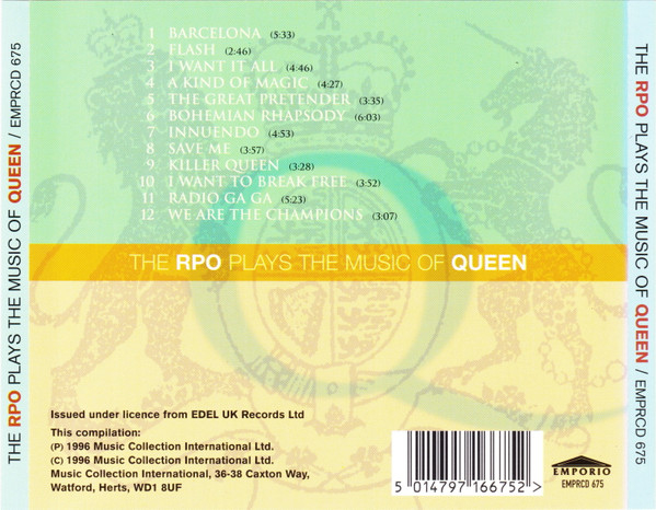 The Royal Philharmonic Orchestra – The RPO Plays The Music Of Queen (CD) [2]