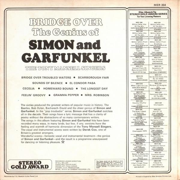 The Tony Mansell Singers - Bridge Over - The Genius Of Simon And Garfunkel [2]