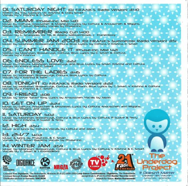The Underdog Project - It Doesn't Matter (Greatest Hits Volume 1) (CD) [2]