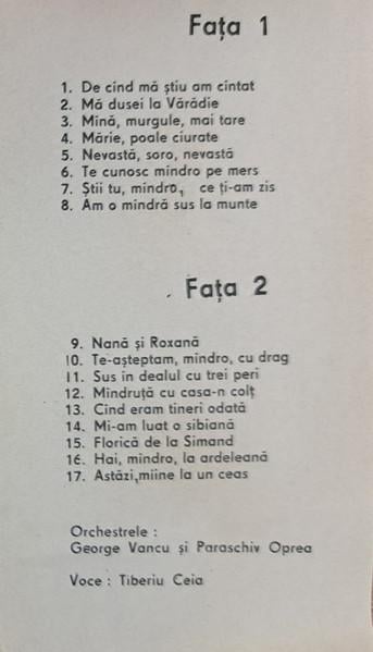 Tiberiu Ceia - De Cînd Mă Știu Am Cîntat, (Casetă Audio) [2]