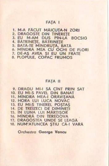 Tiberiu Ceia - M-a Făcut Măicuța-n Zori (Caseta Audio) [2]