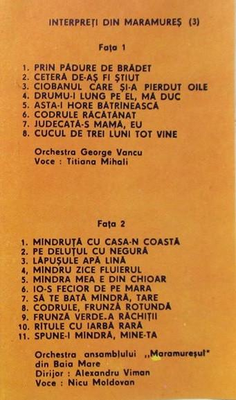 Titiana Mihali - Interpreți Din Maramureș  (Caseta Audio) [2]