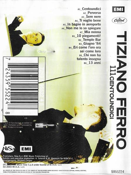 Tiziano Ferro - 111 Centoundici, (Casetă Audio) [2]