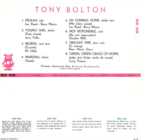 Tony Bolton - Tony Bolton, (Disc Vinil) [2]