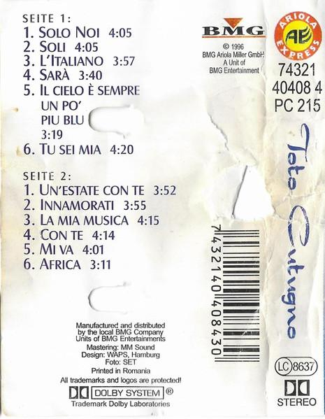 Toto Cutugno - Toto Cutugno (Caseta Audio) [2]