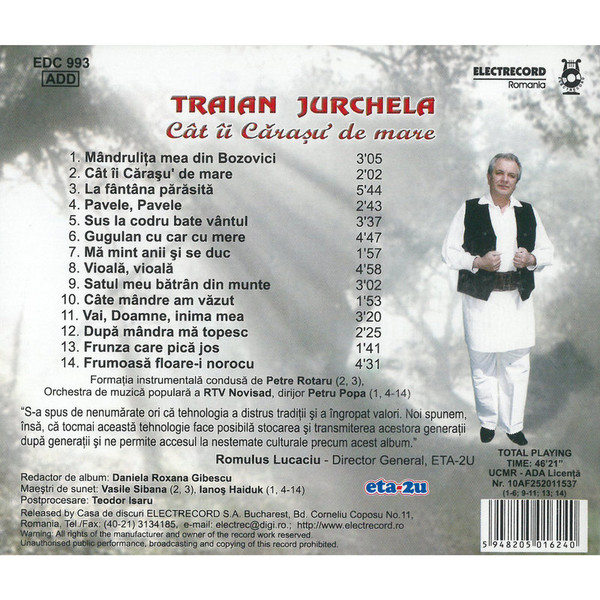 Traian Jurchela – Cât Îi Cărașu' De Mare (CD), (CD) [2]