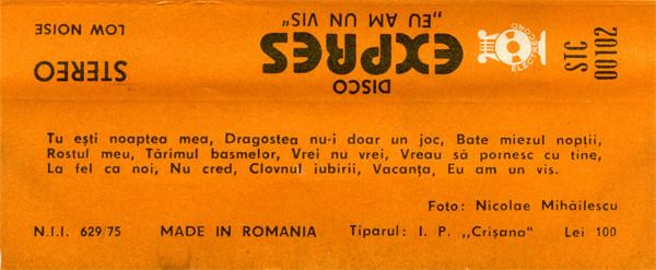 Trio Expres - Eu Am Un Vis, (Casetă Audio) [2]