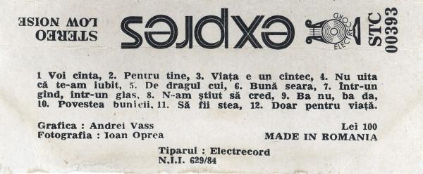 Trio Expres - Pentru Tine , (Casetă Audio) [2]