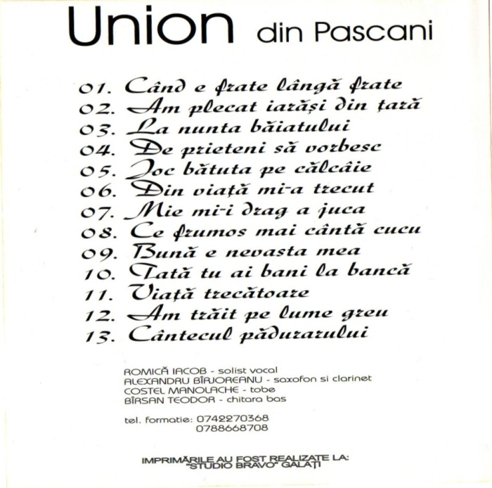 Union din Pascani - Mie mi-i drag a juca vol. 5 (CD) [2]